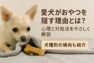 愛犬がおやつを隠す理由とは？心理と対処法をやさしく解説【犬種別の傾向も紹介】