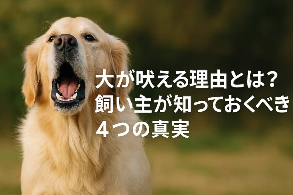 犬が吠える理由とは?飼い主が知っておくべき4つの真実【保存版】