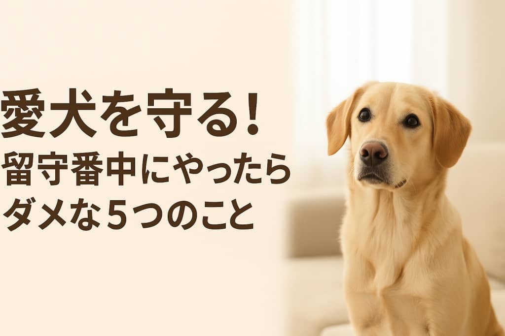 愛犬を守る!留守番中にやったらダメな5つのこと