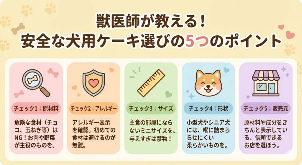 安全な犬用ケーキの選び方