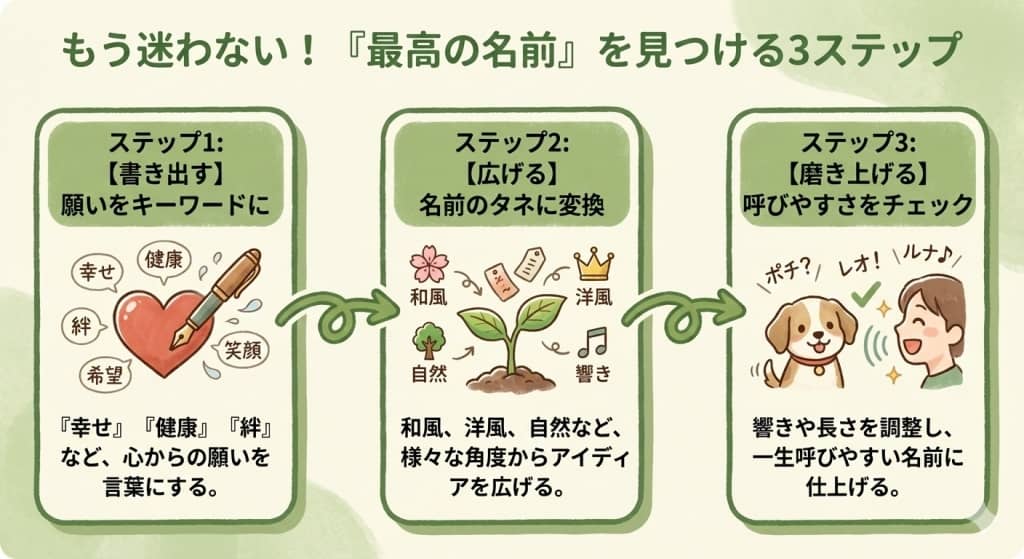 最高の名前を付ける3ステップ