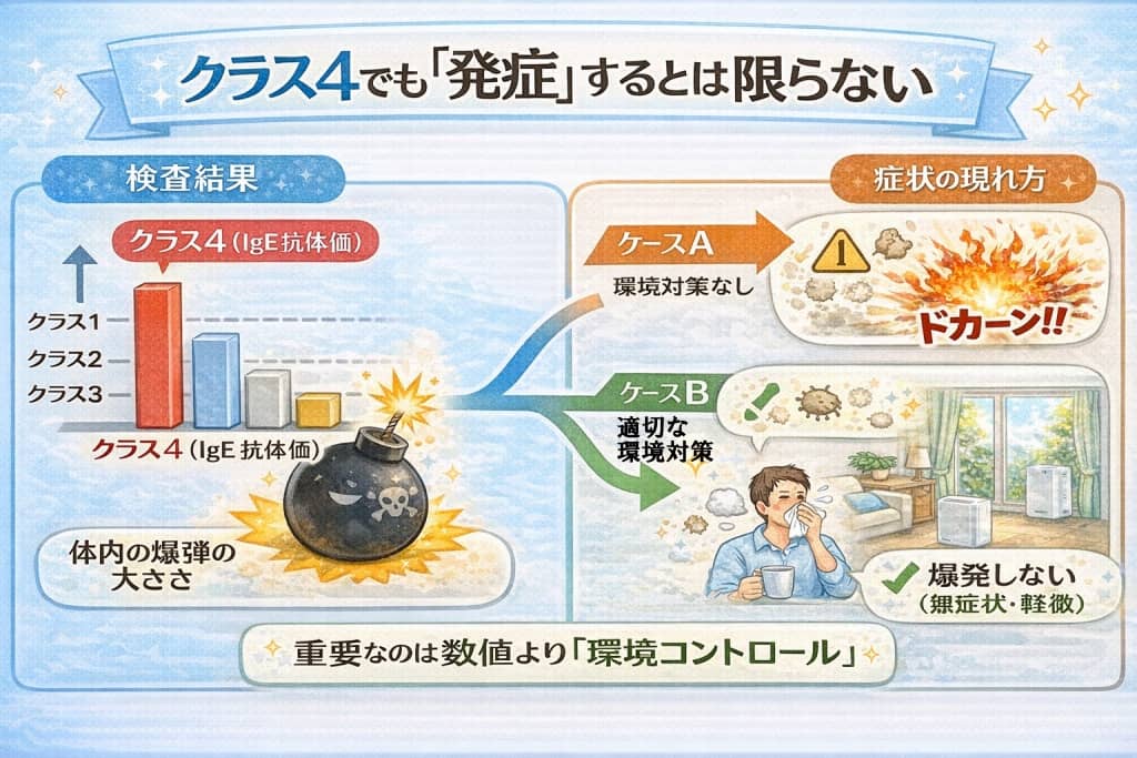 クラス4でも「発症」するとは限らない