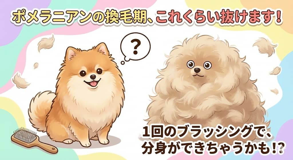 ポメラニアンの換毛期、これくらい抜けます！
